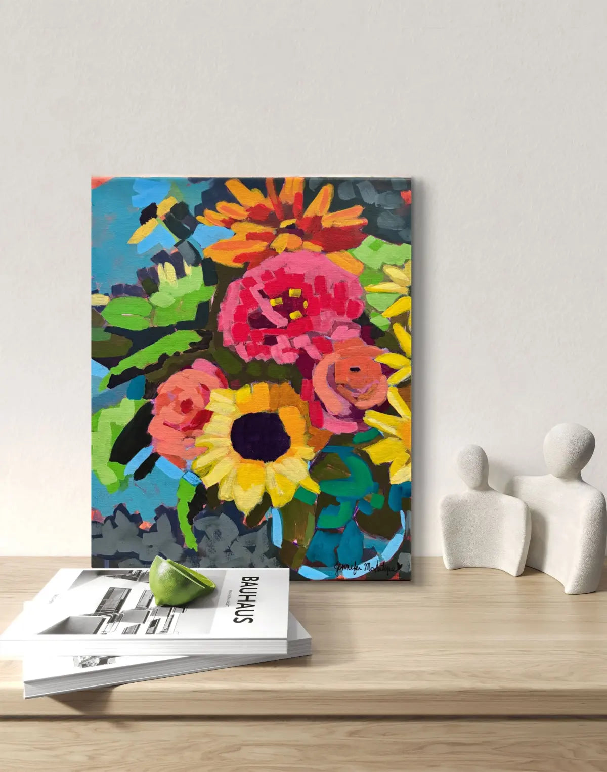 Original Sunflower Painting | 11x14 Acrylic Floral Canvas Art