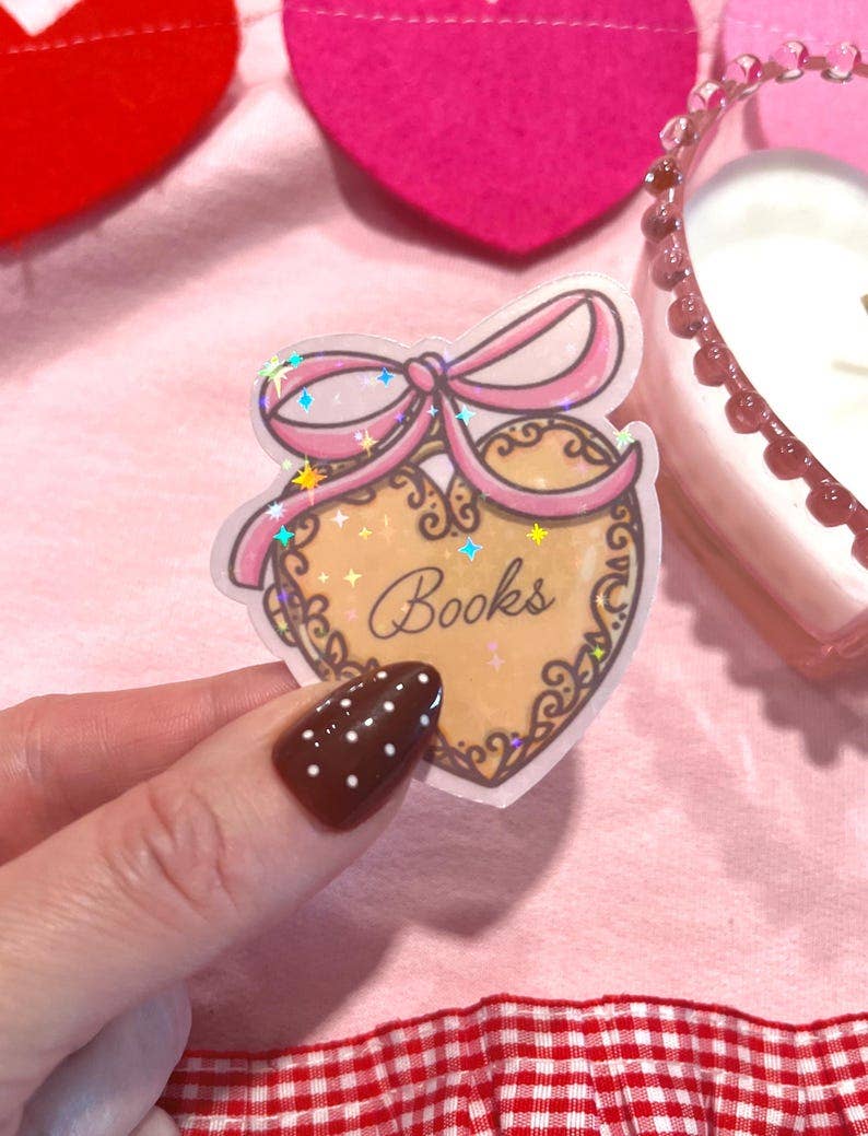 Books Locket Sticker | Coquette Book Lover Sticker