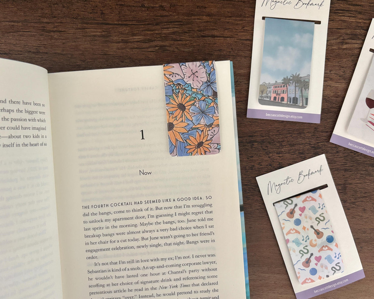 Cozy Plaid Magnetic Bookmark