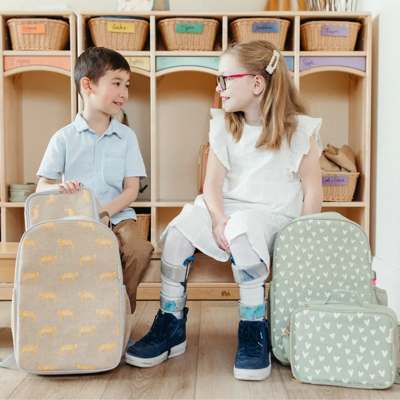 SoYoung - Little Hearts Sage Grade School Backpack