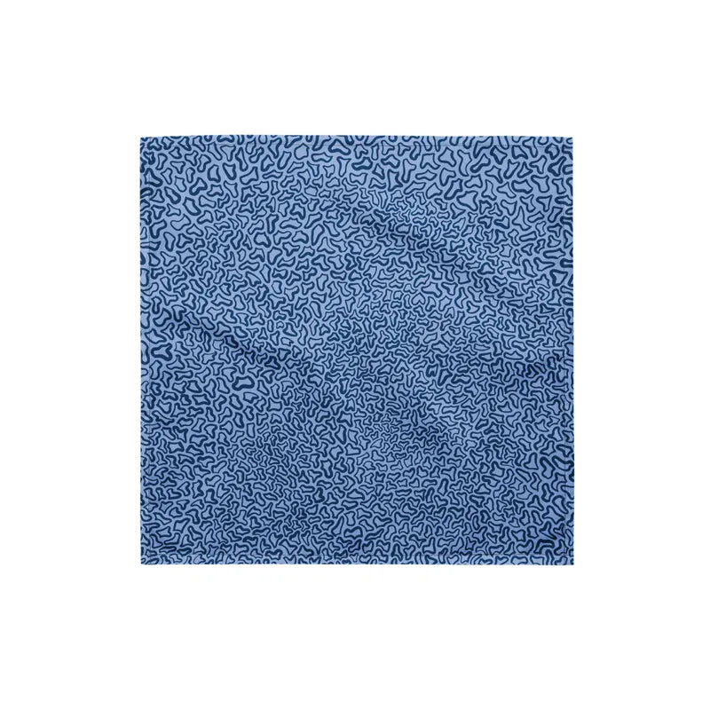 Blue Doodle Bandana