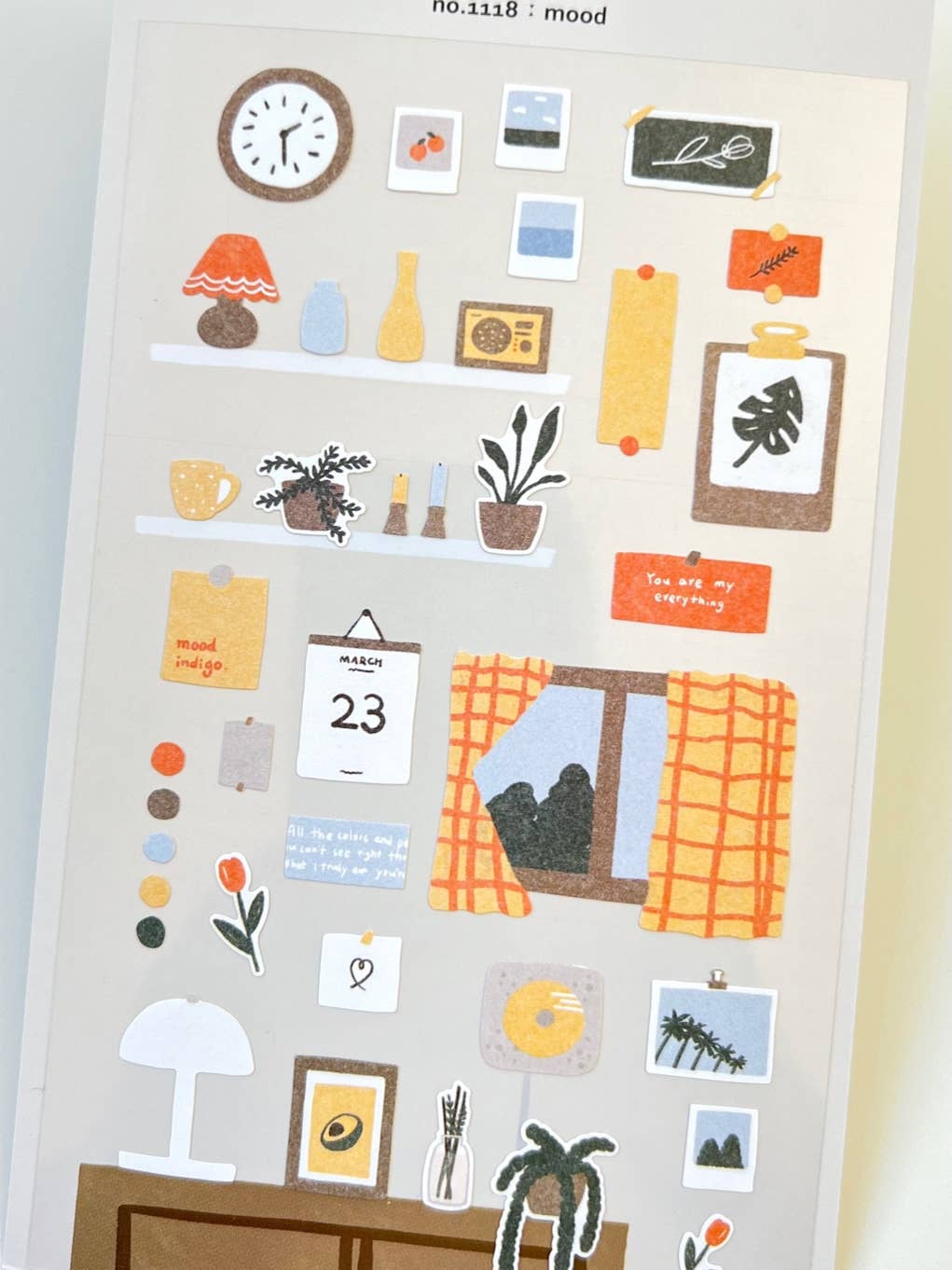 Comfy Home Mood sticker sheet