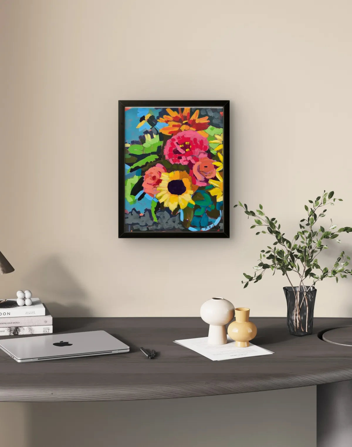 Original Sunflower Painting | 11x14 Acrylic Floral Canvas Art