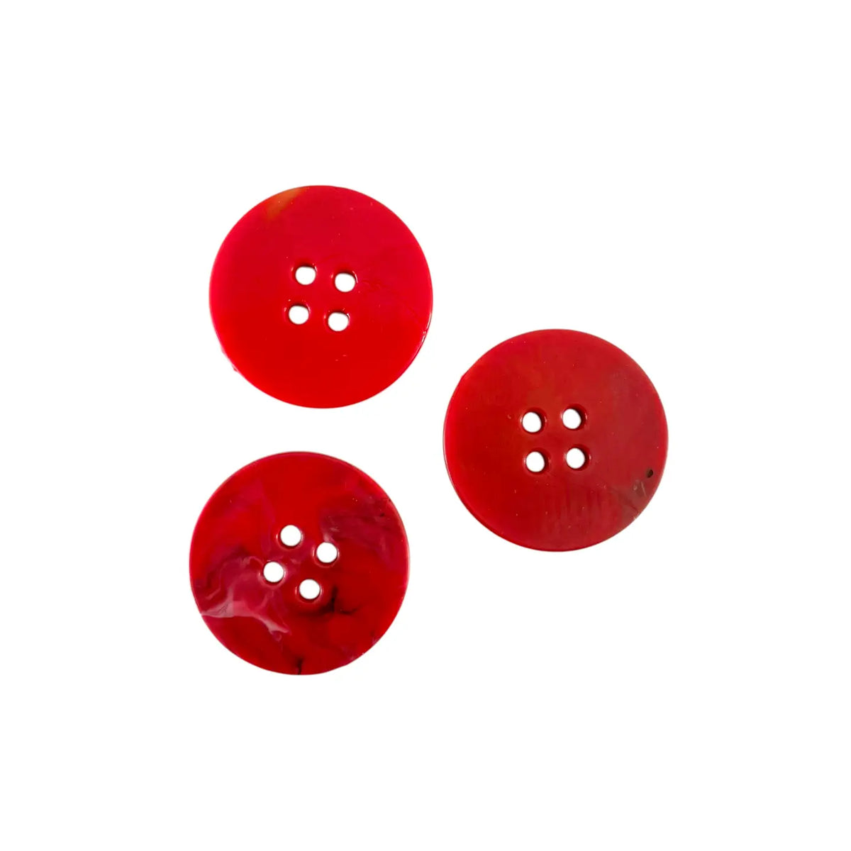 Big Recycled Plastic Buttons - Red