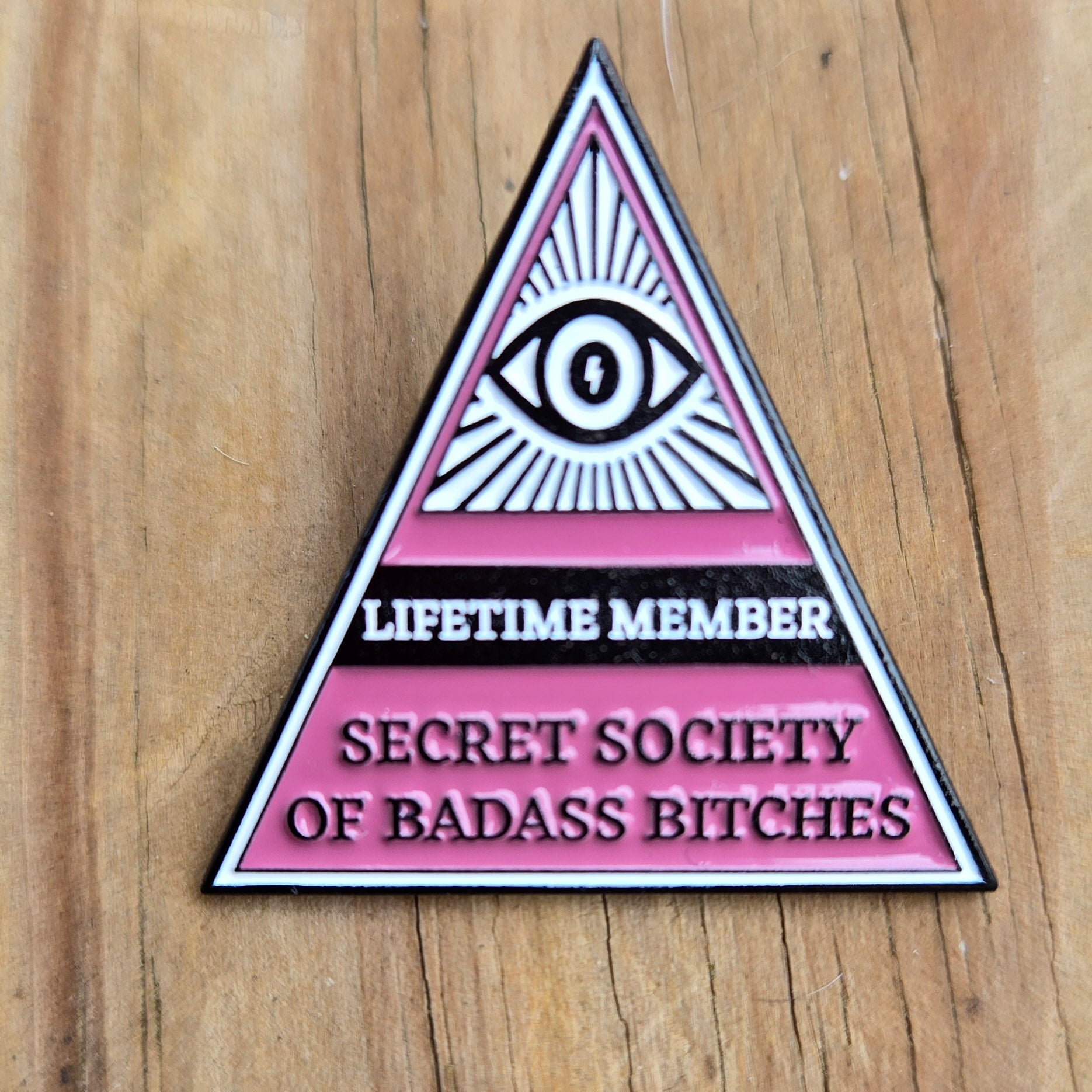 Badass secret society enamel pin