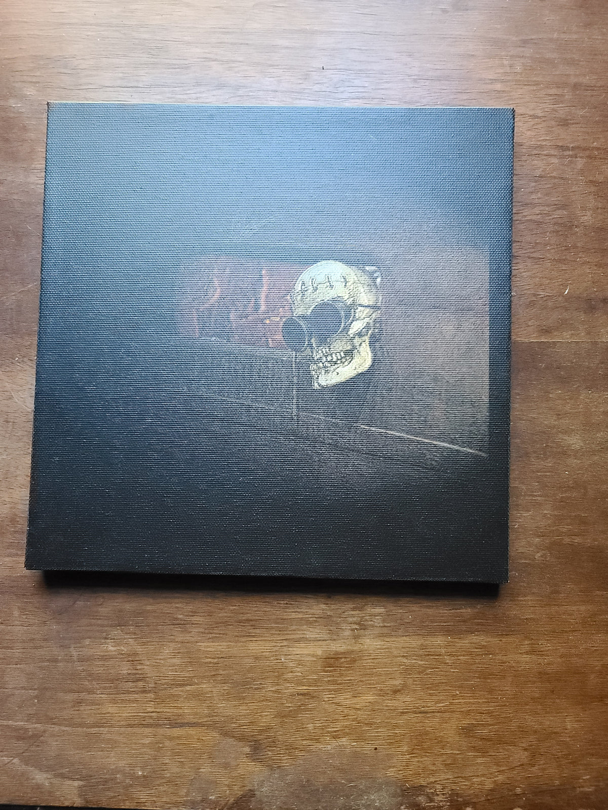 Ratrod Skull on Canvas 8 x 8 Wall Decor