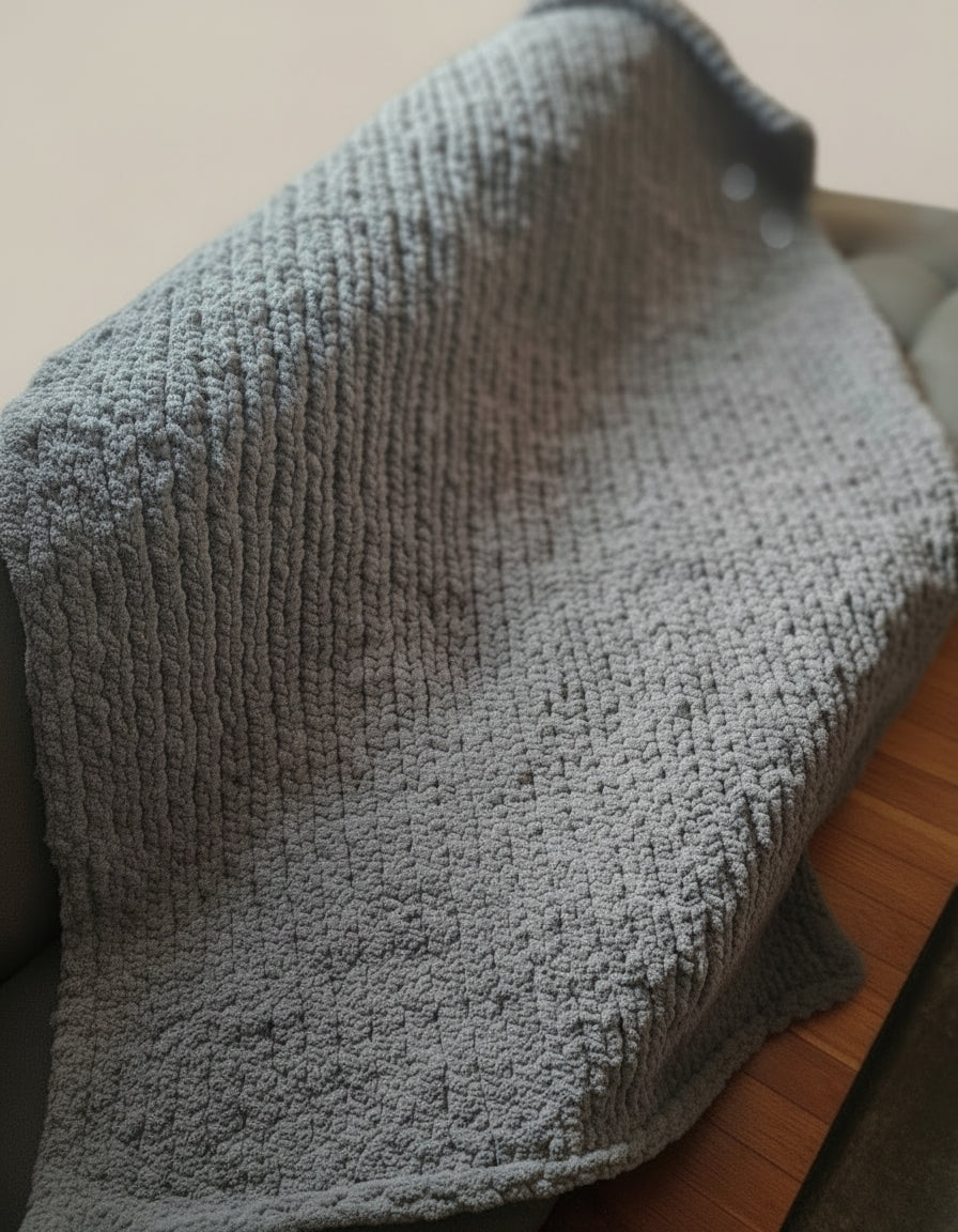 Solid Color Chunky Blanket - Regular Knit - Large (50x70in)
