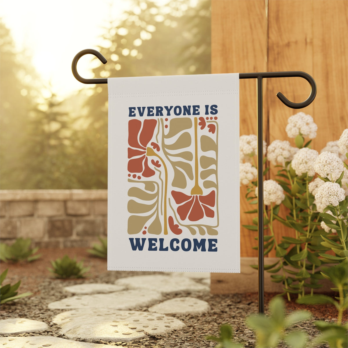 Everyone Is Welcome Here Flag