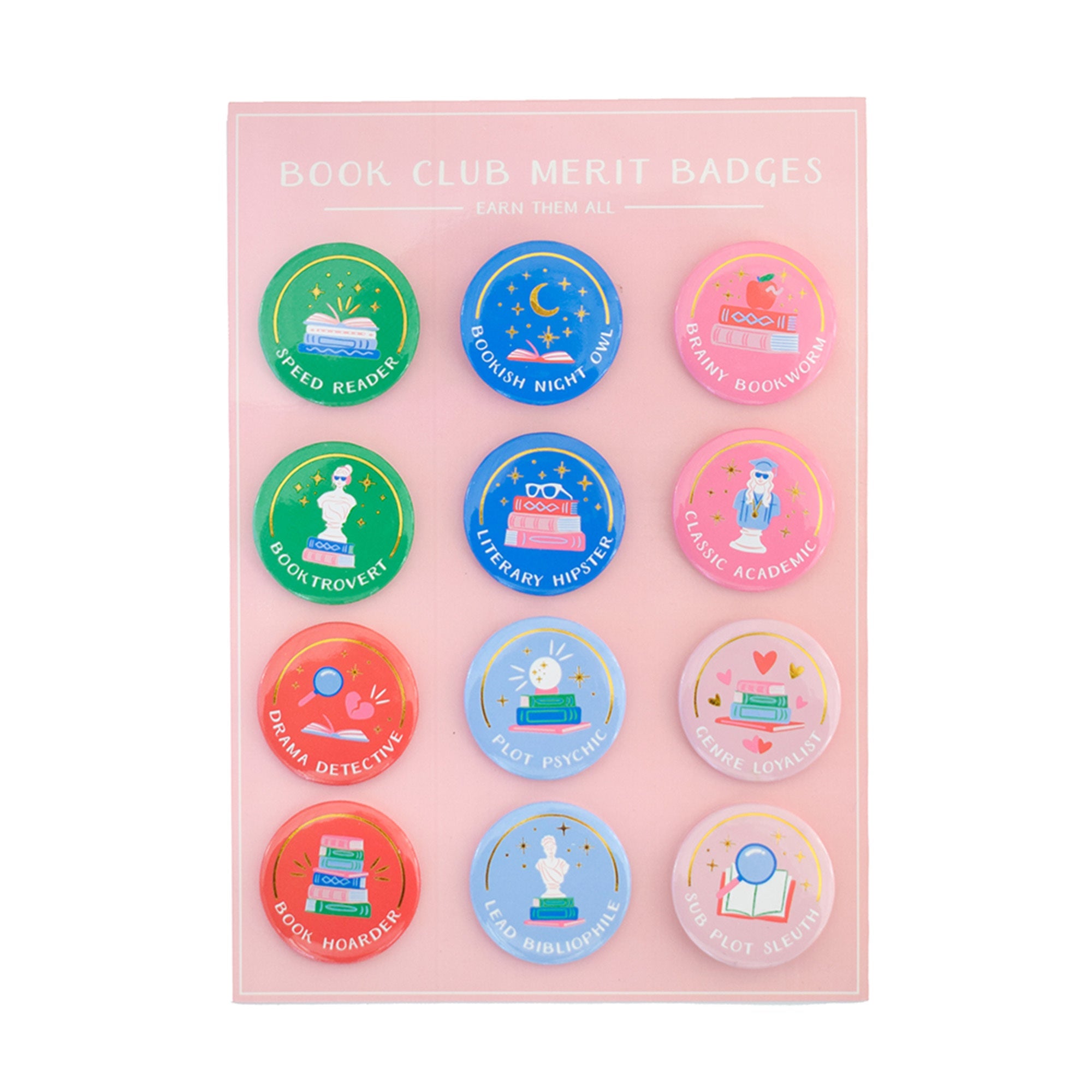 Book Club Merit Badges, Jollity & Co