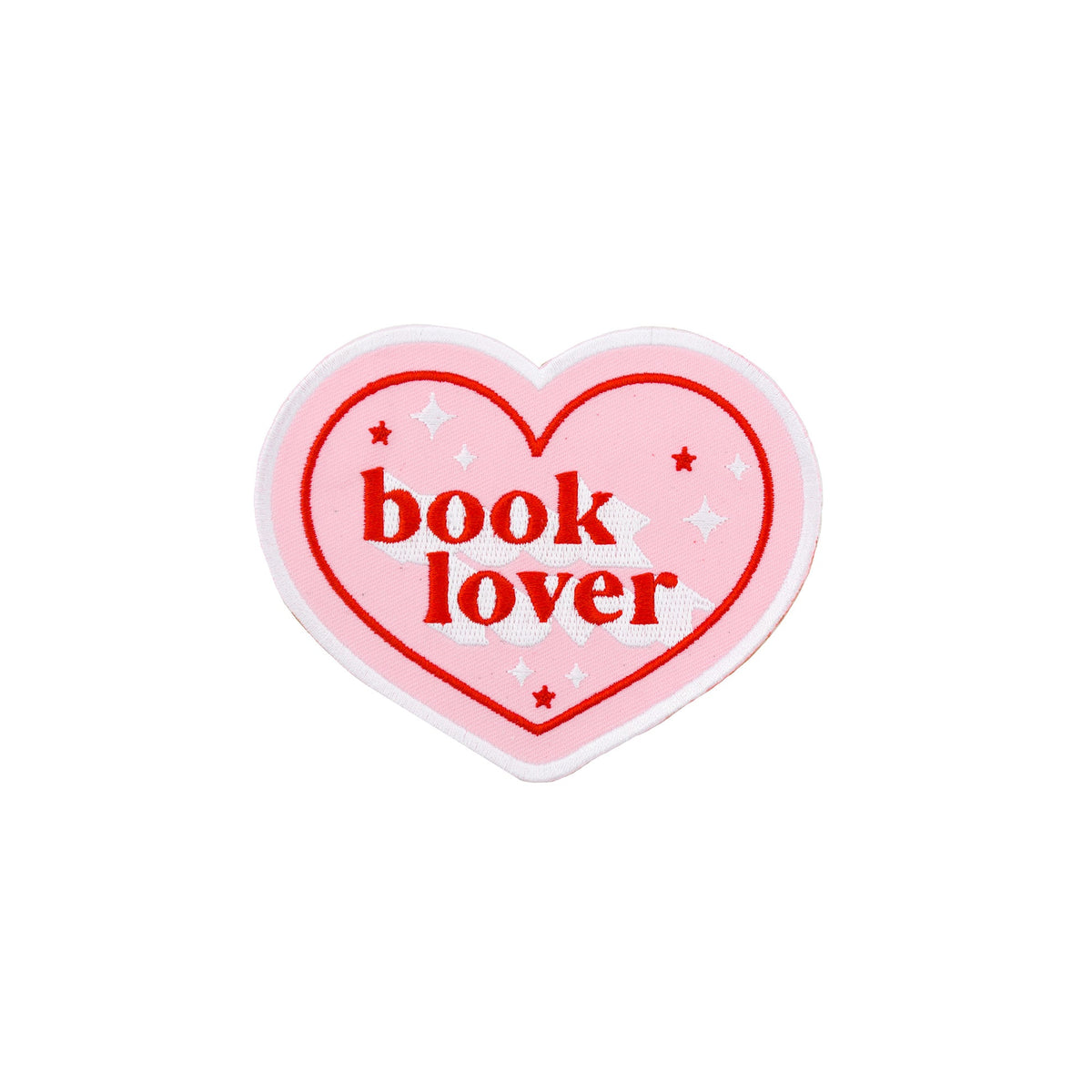 Book Club Book Lover Heart Shaped Patch, Jollity & Co