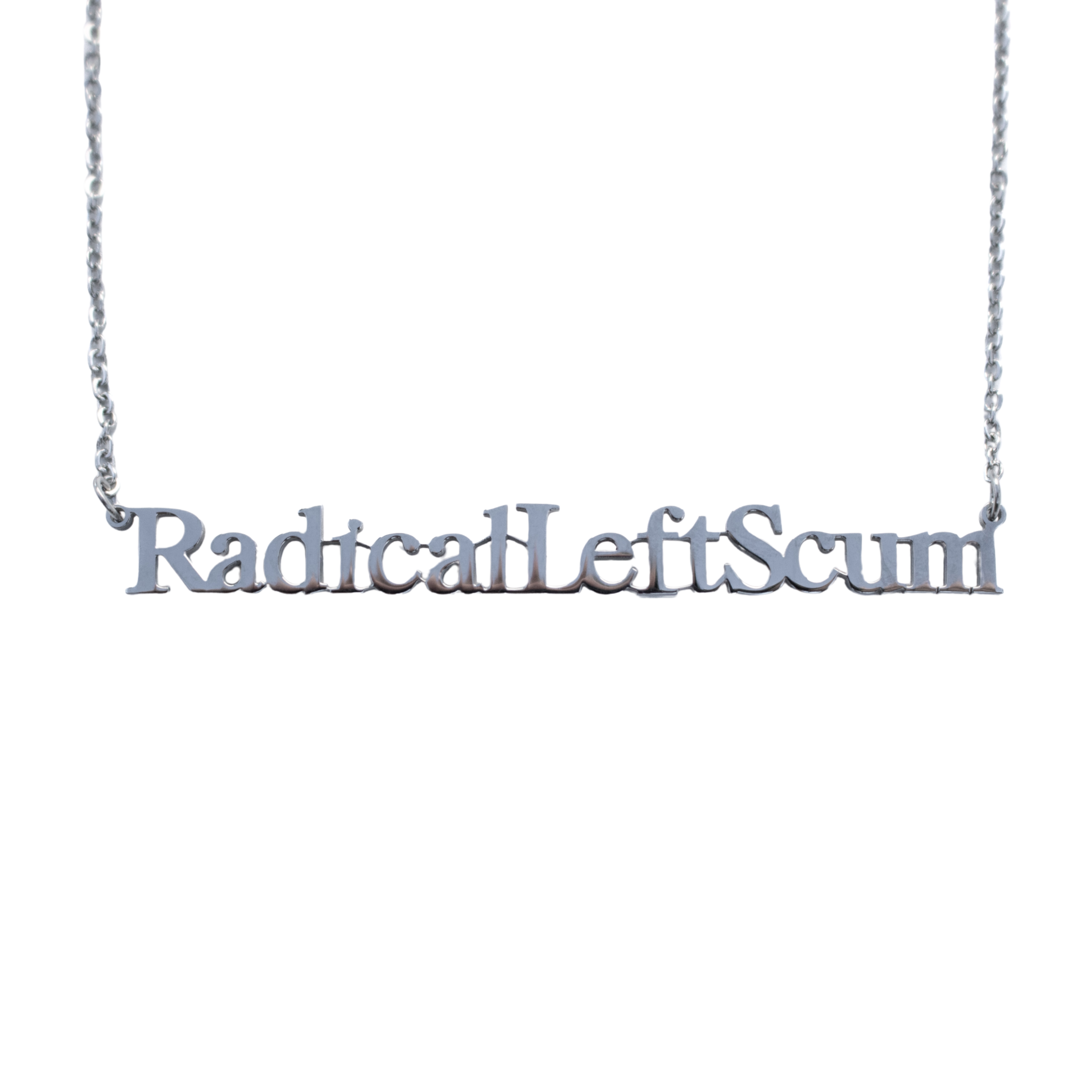 Radical Left Scum Cutout Necklace