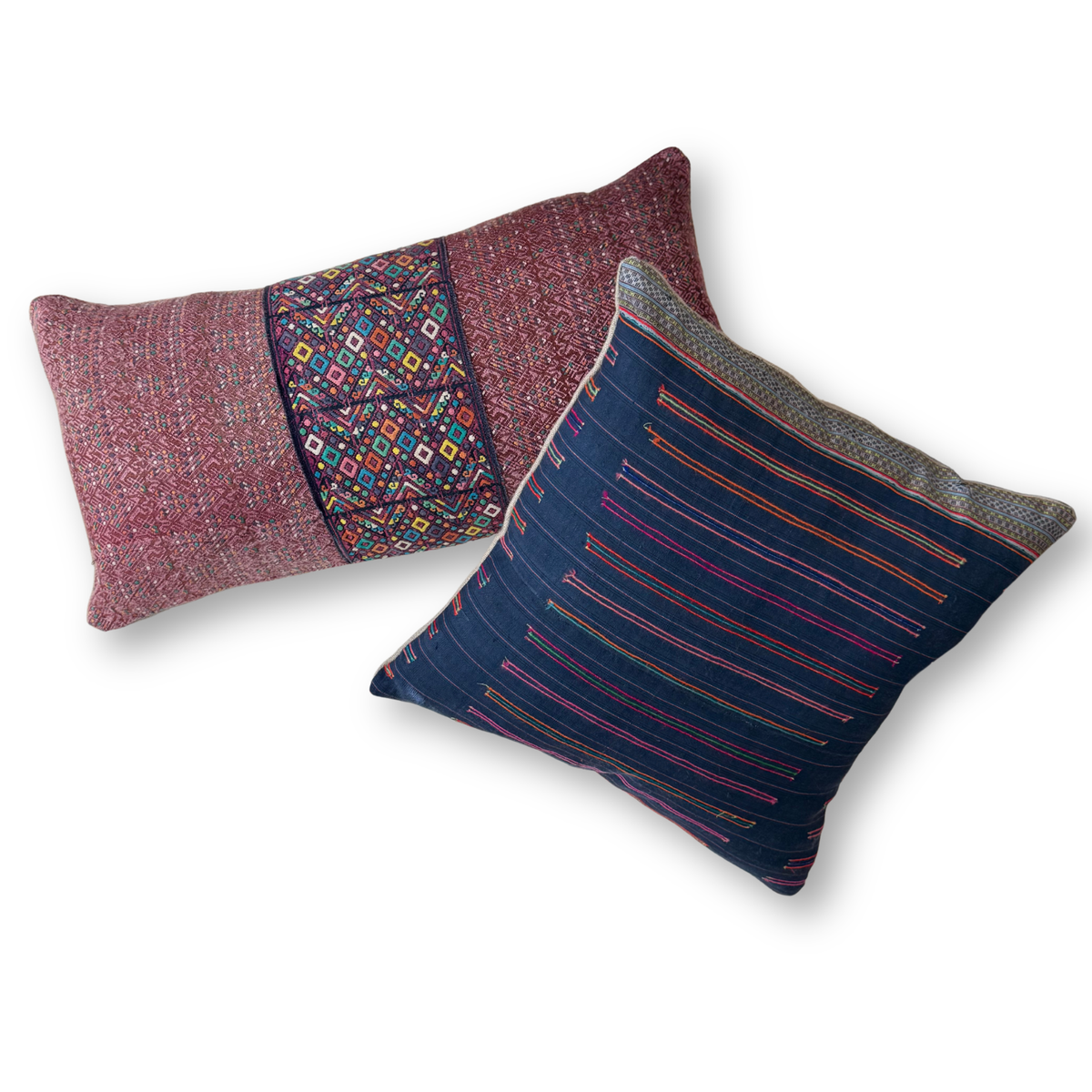 Hmong & Hemp Throw Pillow Cover