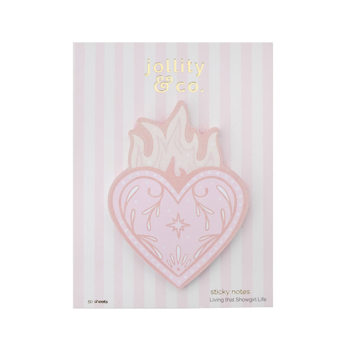 Flaming Heart Sticky Notes, Jollity & Co