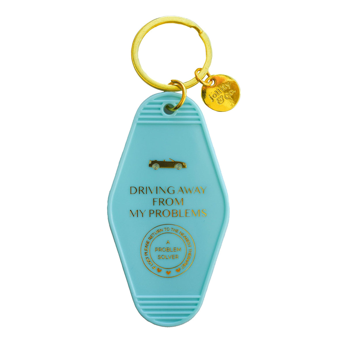 Driving Away From My Problems Keychain, Jollity & Co