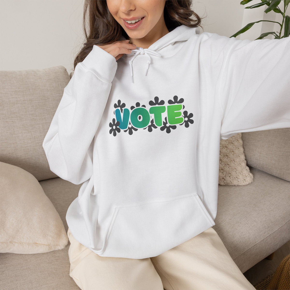 "VOTE" on Unisex Heavy Blend™ Hooded Sweatshirt