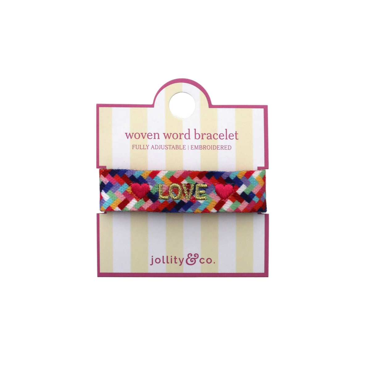 Witty Embroidered Bracelet - Love , Jollity & Co