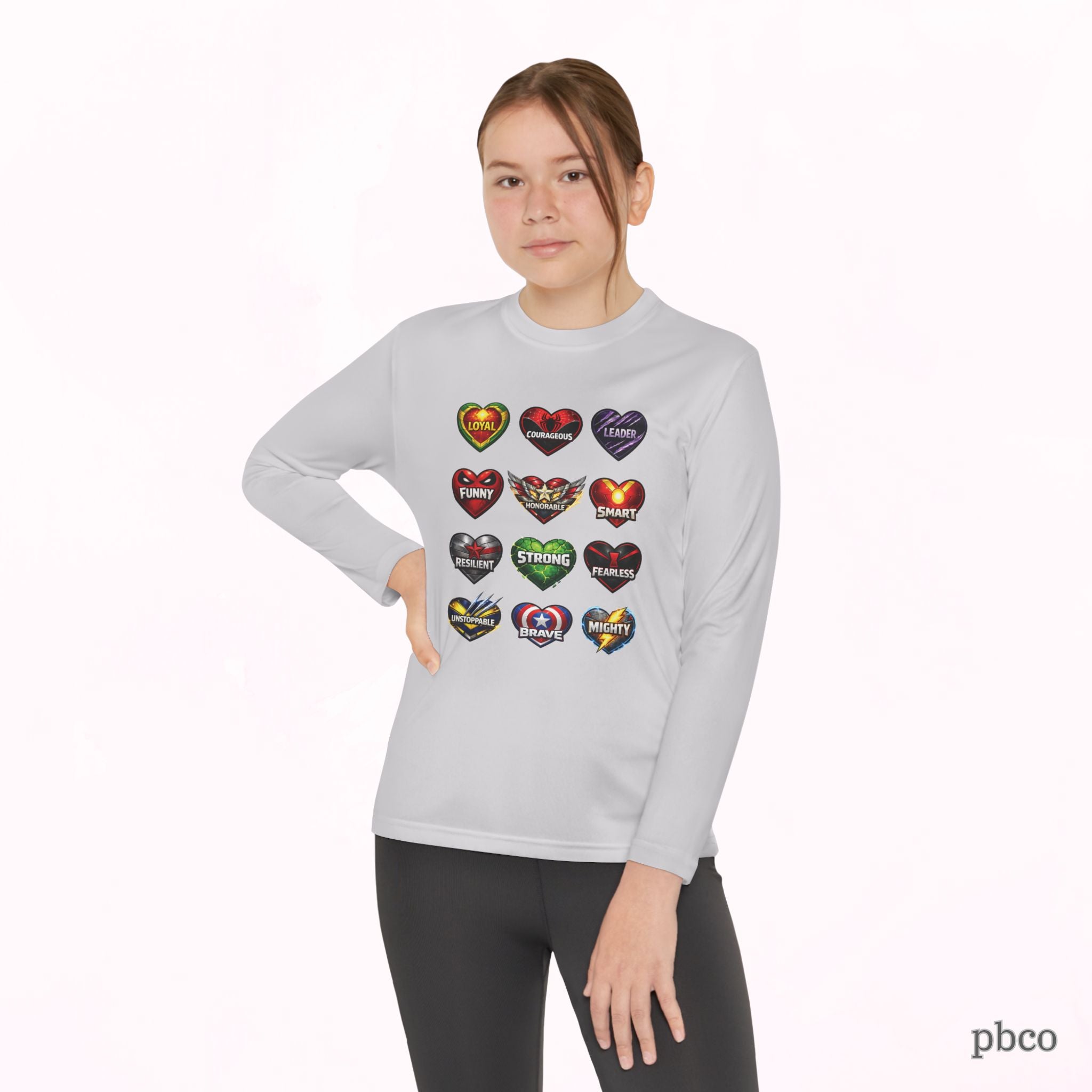 Youth Superhero Love Long Sleeve Tee Shirt