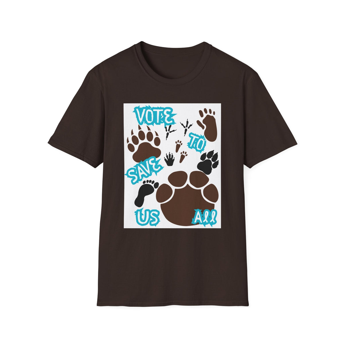 Save Us All Animal Paw Print Tee – Vote to Save Wildlife T-Shirt