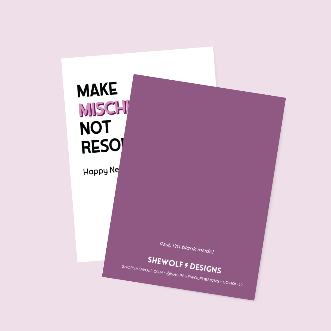 Make Mischief New Years Card