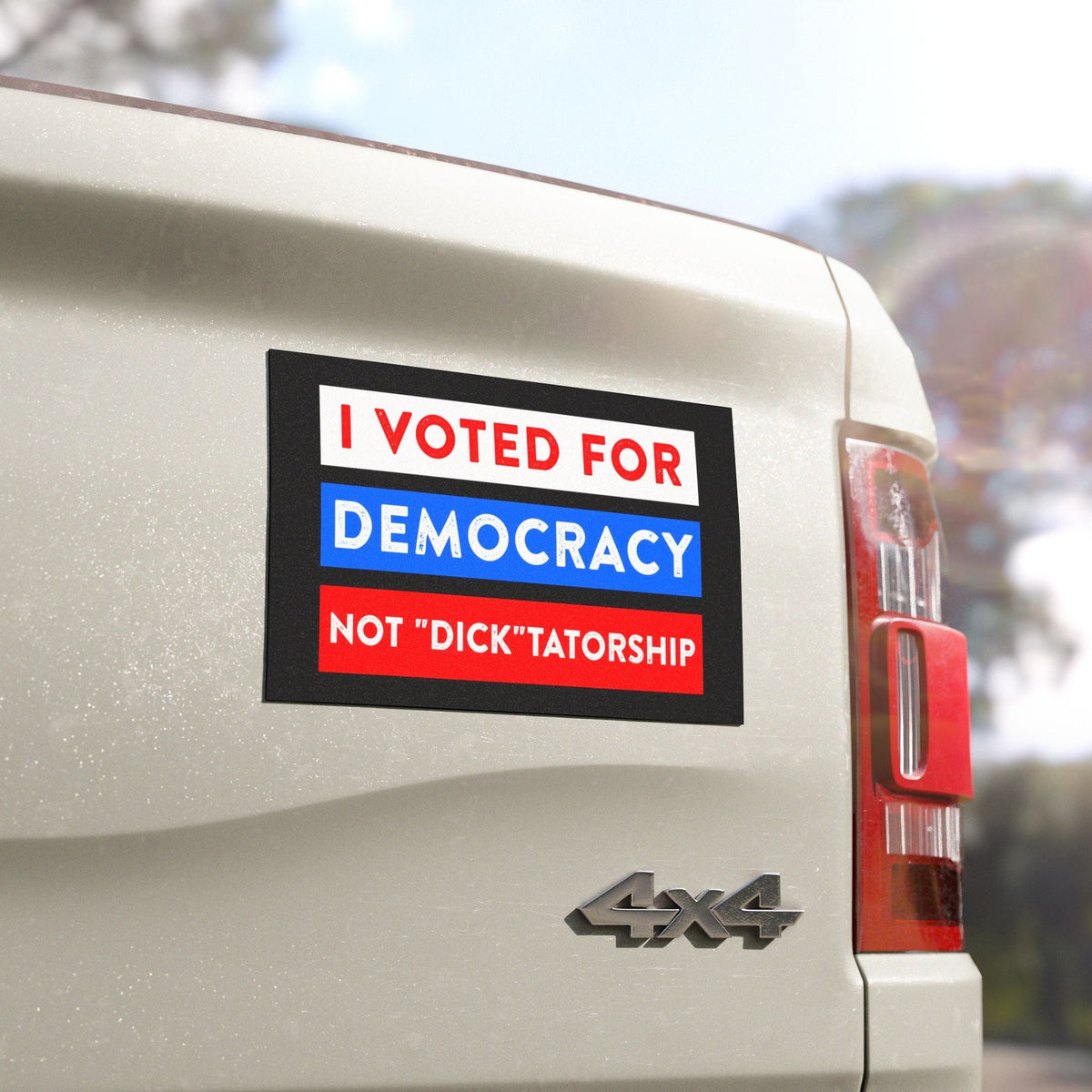 Funny Anti-Trump Democracy Bumper Magnet