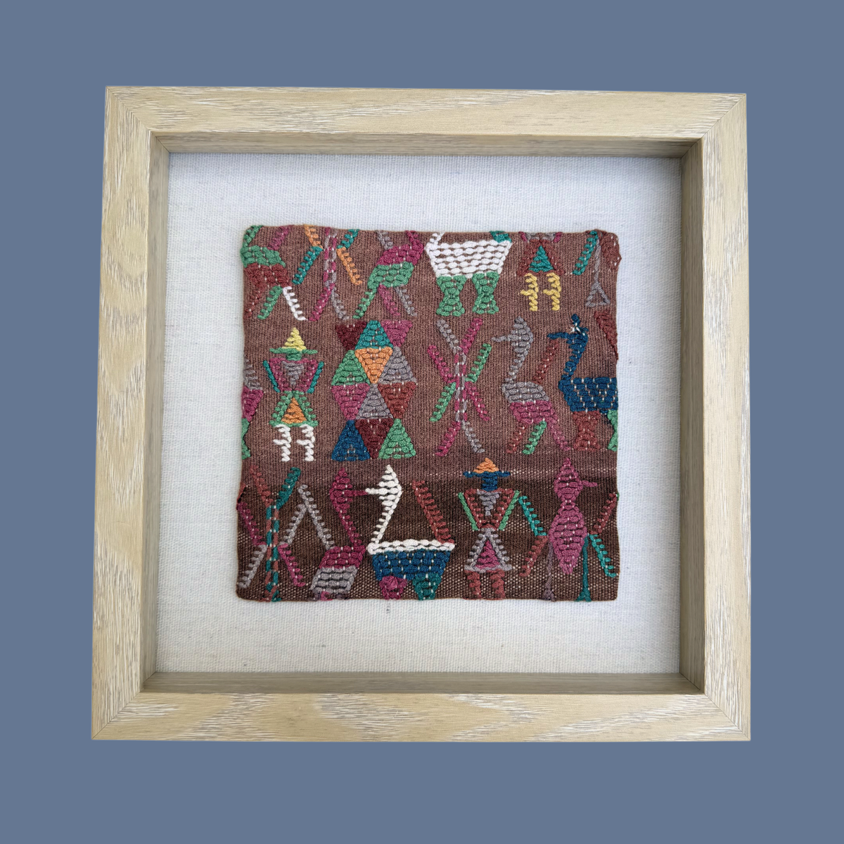 Framed Handwoven Textile (Natural Frame)