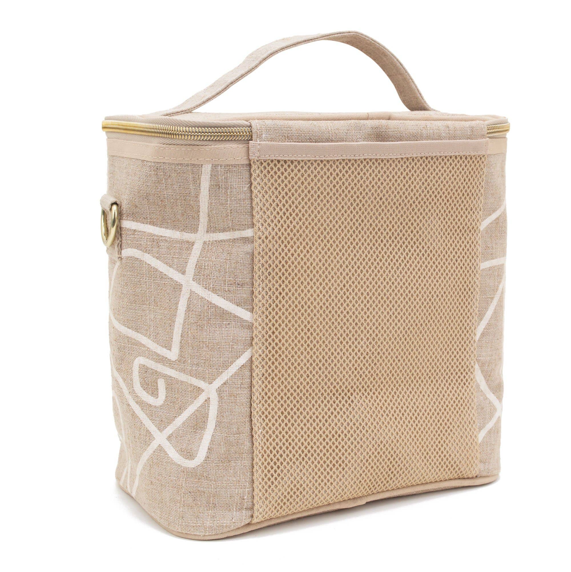 SoYoung - White Abstract Lines Lunch Poche