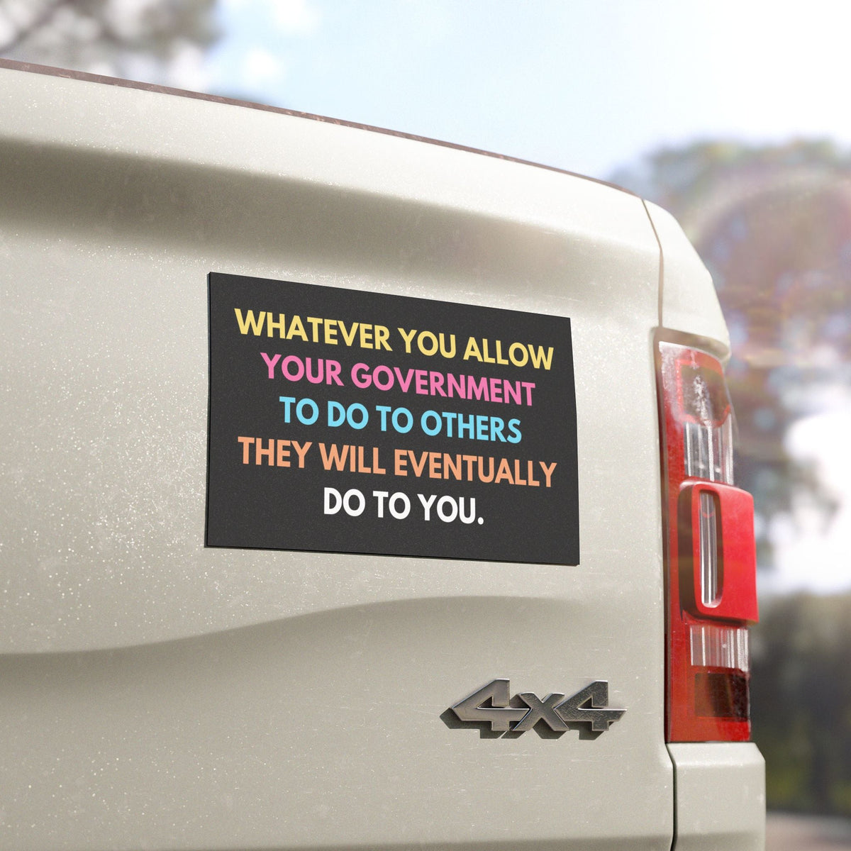 Whatever You Allow Car Magnet | Anti-Trump Anti-ICE Bumper Magnet