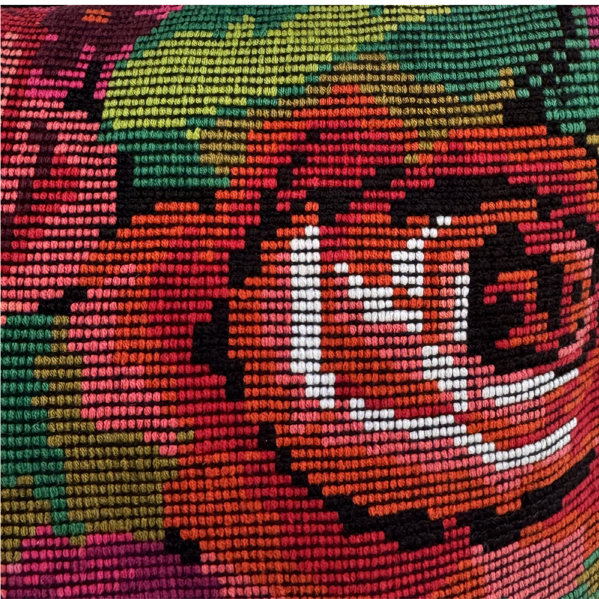 Embroidered Huipil & Handwoven Corte Throw Pillow Cover