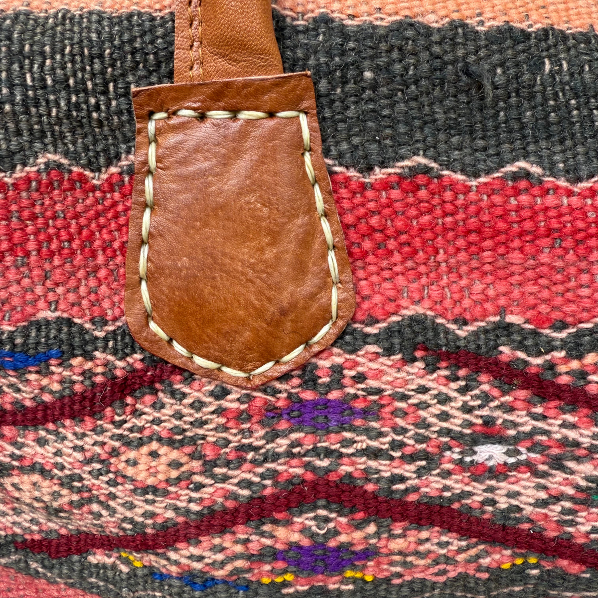 Kilim & Leather Weekender Bag