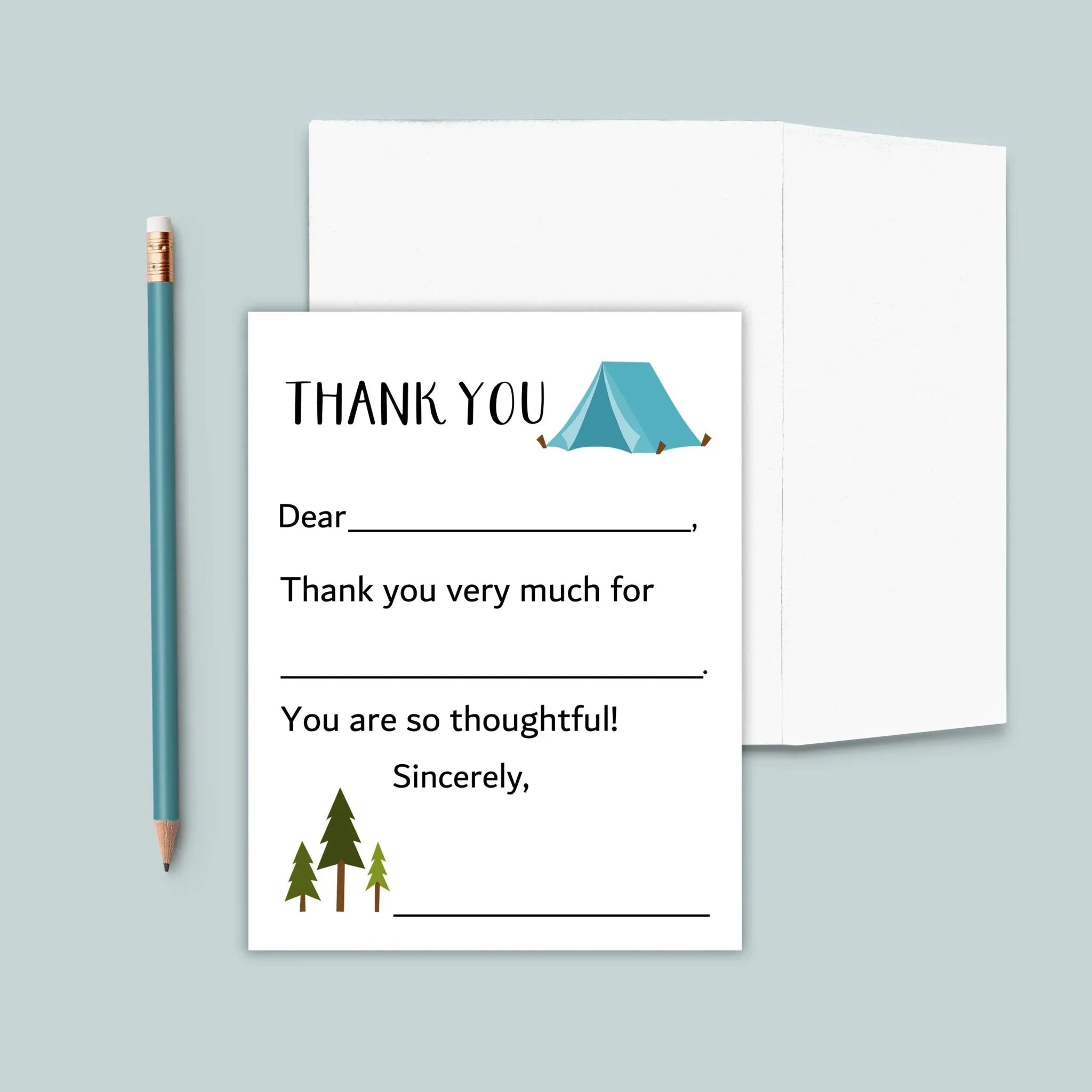 Camp - Fill-in Thank You Notes - The Note House
