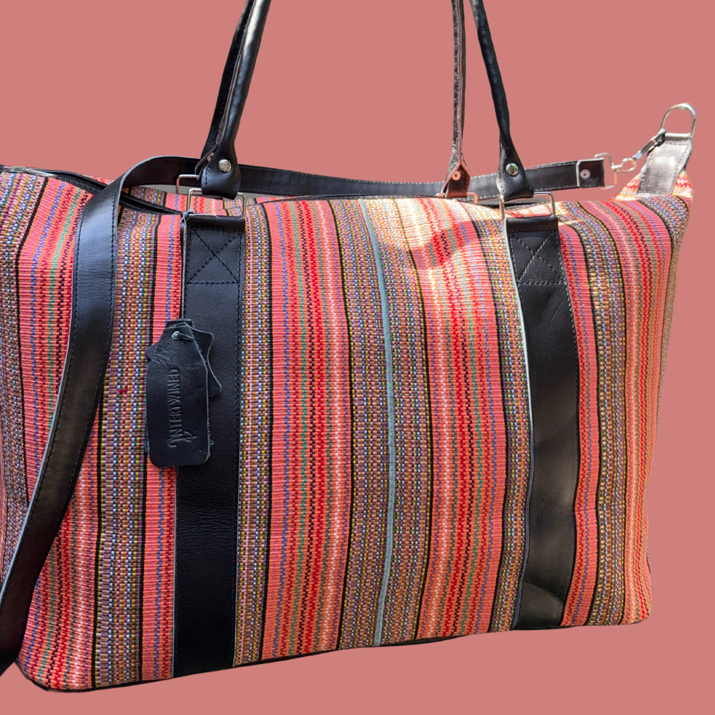 Huipil Mini-Weekender - Handwoven Travel Bag