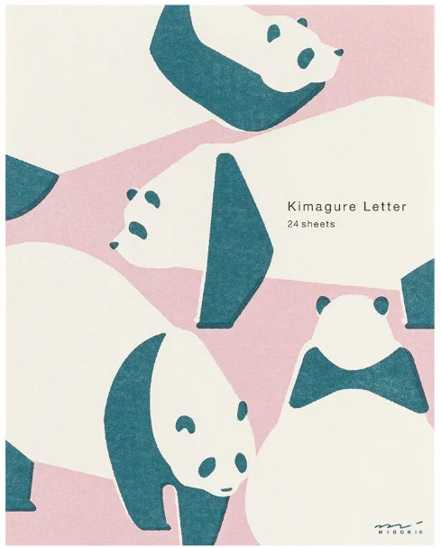 Midori Kimagure Letter Pad, Envelopes - Pandas