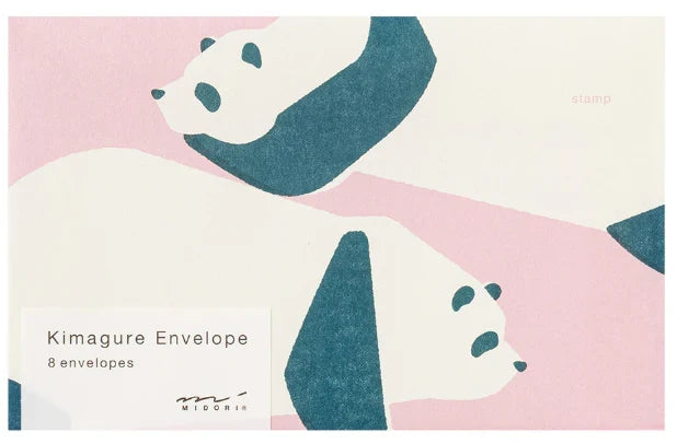 Midori Kimagure Letter Pad, Envelopes - Pandas
