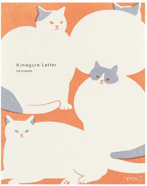 Midori Kimagure Letter Pad, Envelopes - Cats