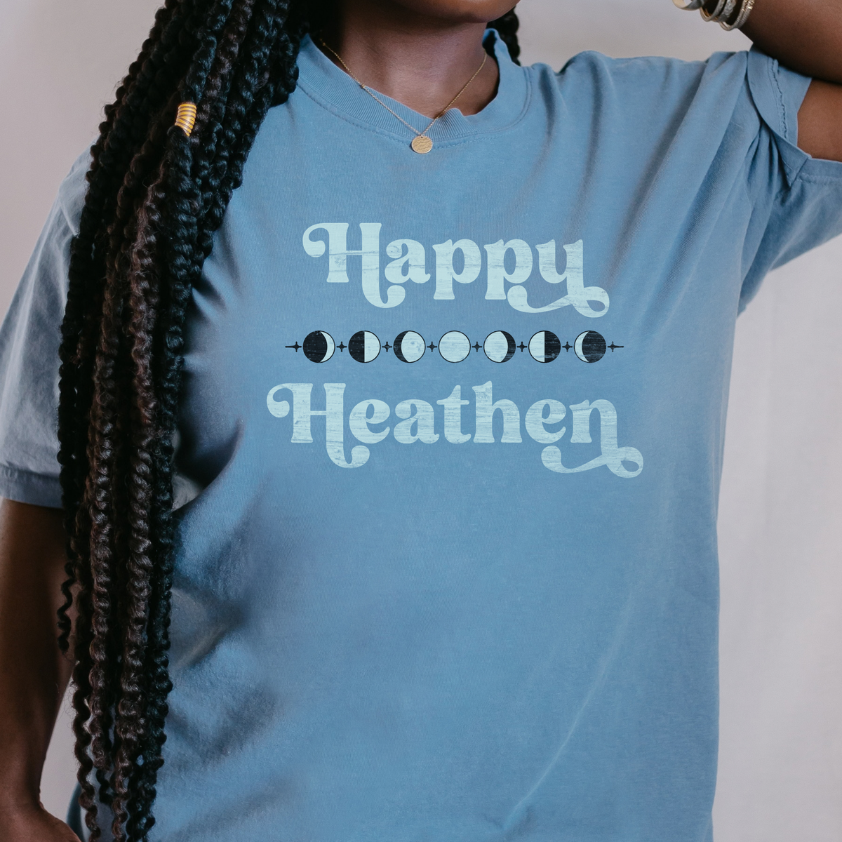 Happy Heathen Tshirt, Pagan Graphic Tee, Yule Shirt