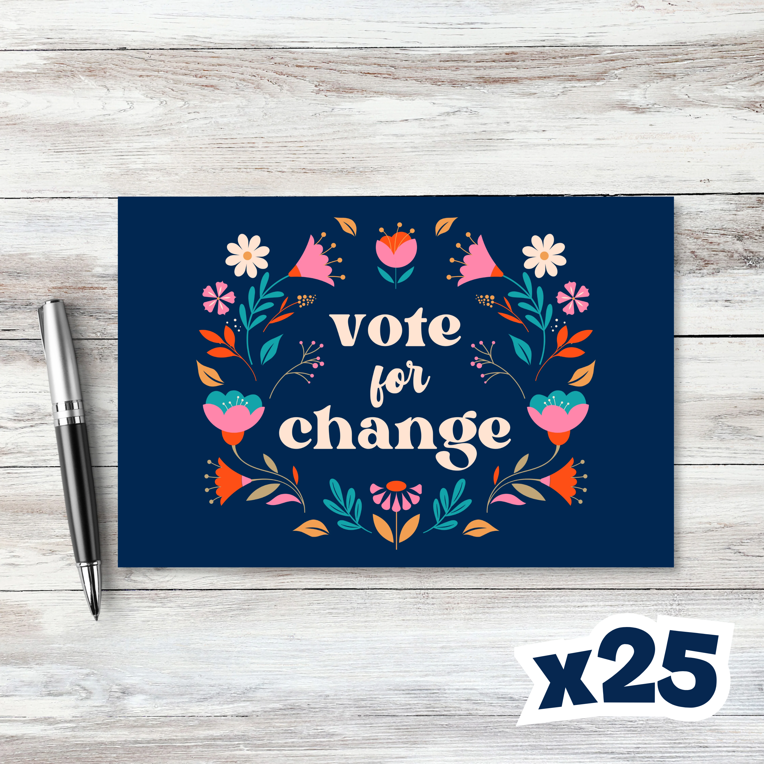 Postcards to Voters: Vote for Change Political Postcard