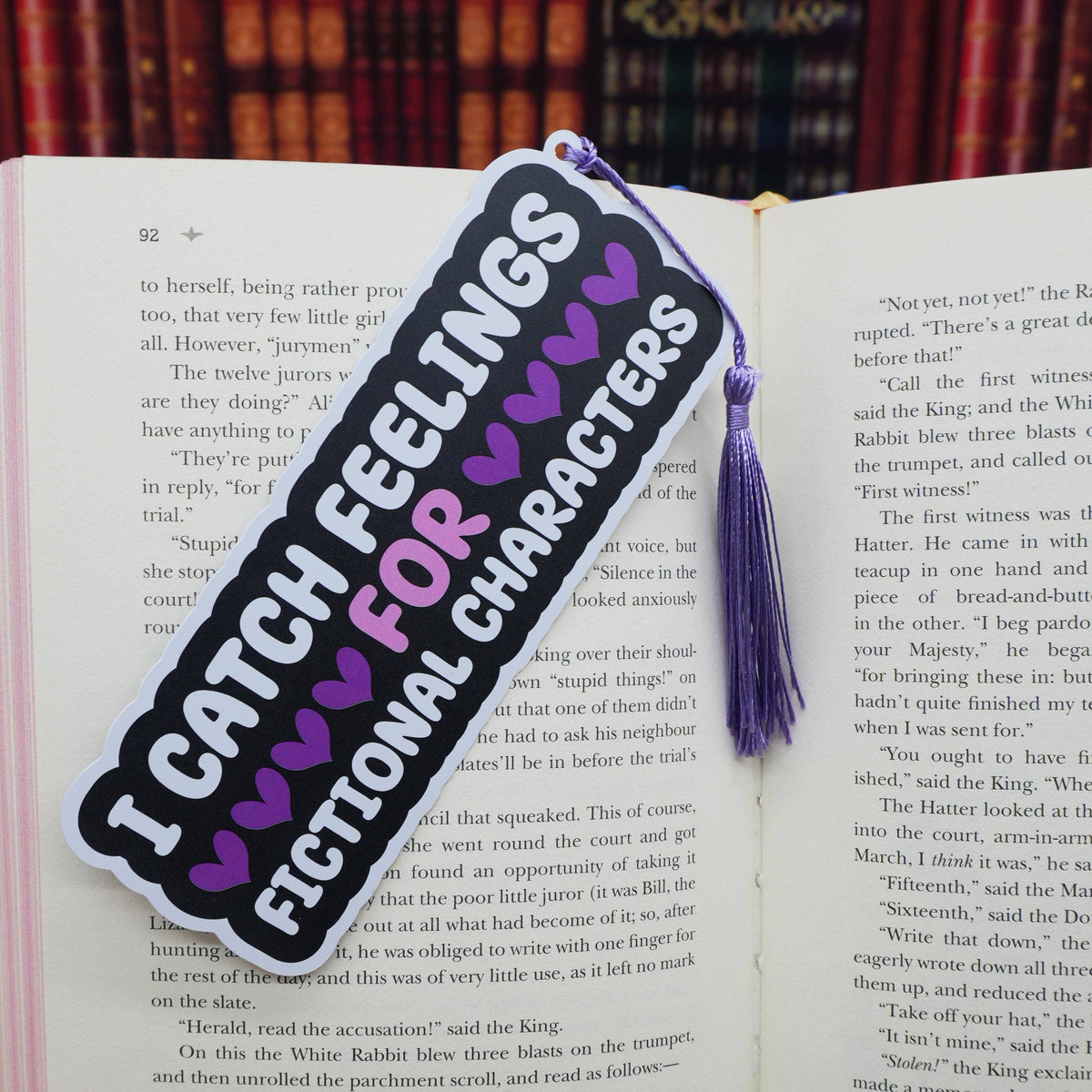 I Catch Feelings For Fictional Characters Bookmark | Book Lover Bookmark