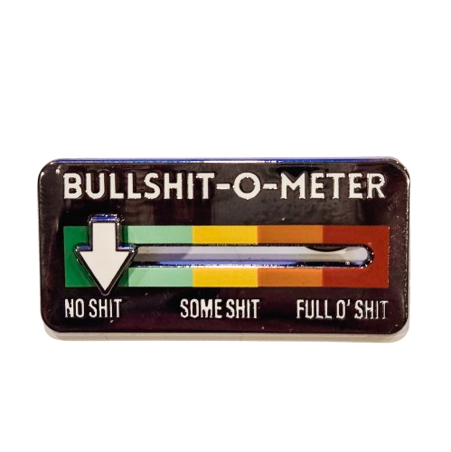 Bullshit-o-Meter Sliding Pin