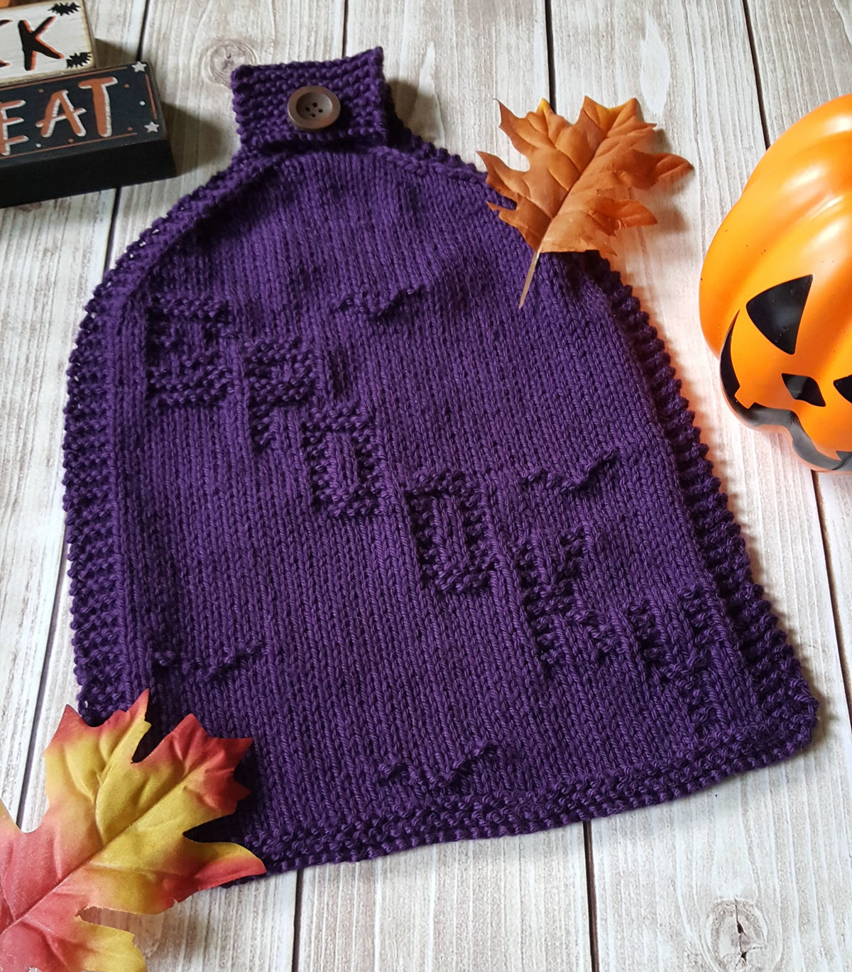Halloween Dishcloth Pack - PDF Knit Patterns