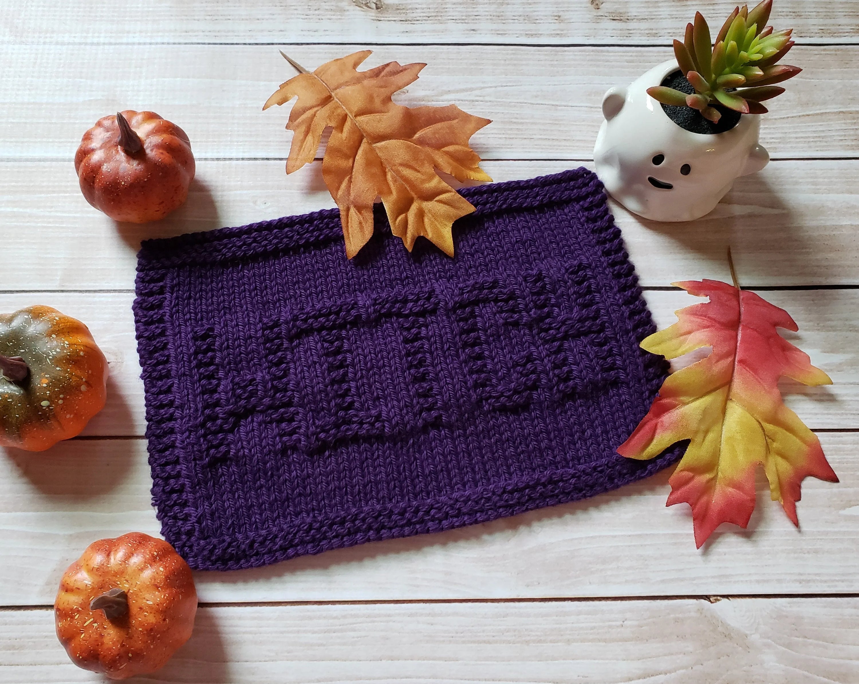 Halloween Dishcloth Pack - PDF Knit Patterns