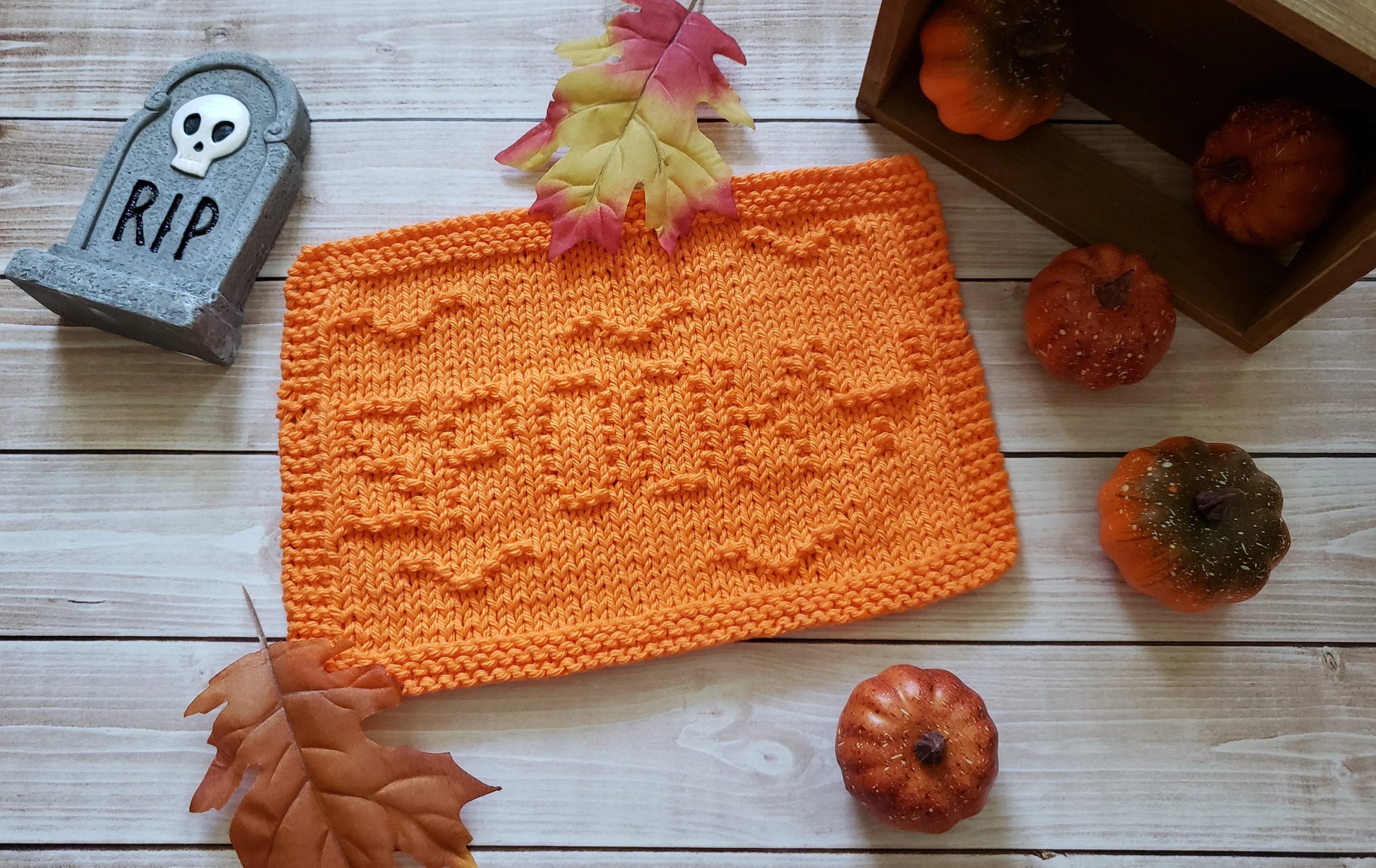 Halloween Dishcloth Pack - PDF Knit Patterns