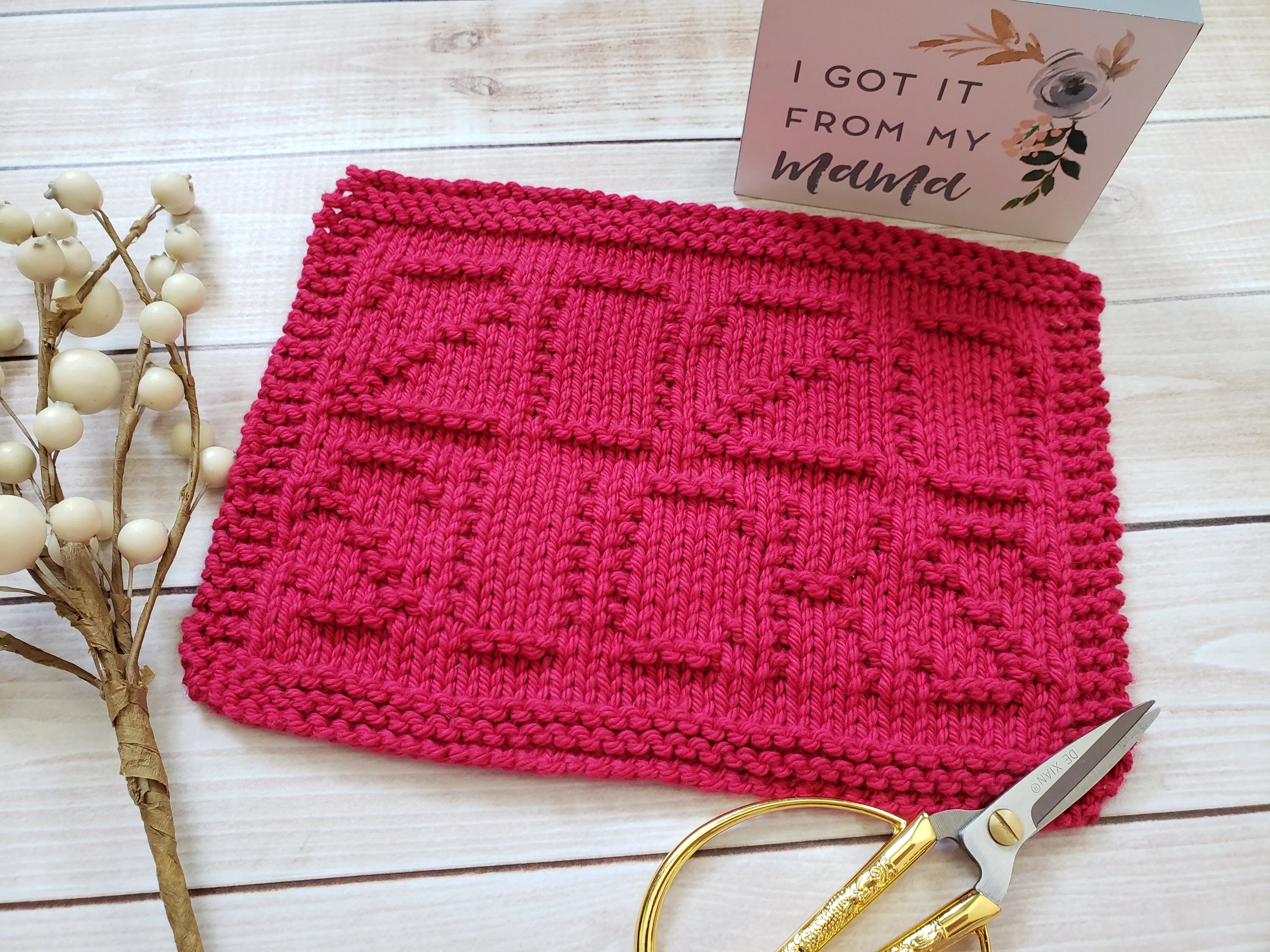 Red 2020 Sucks Dishcloth - Eco Friendly Cloth - Hand Knit Wash Cloth