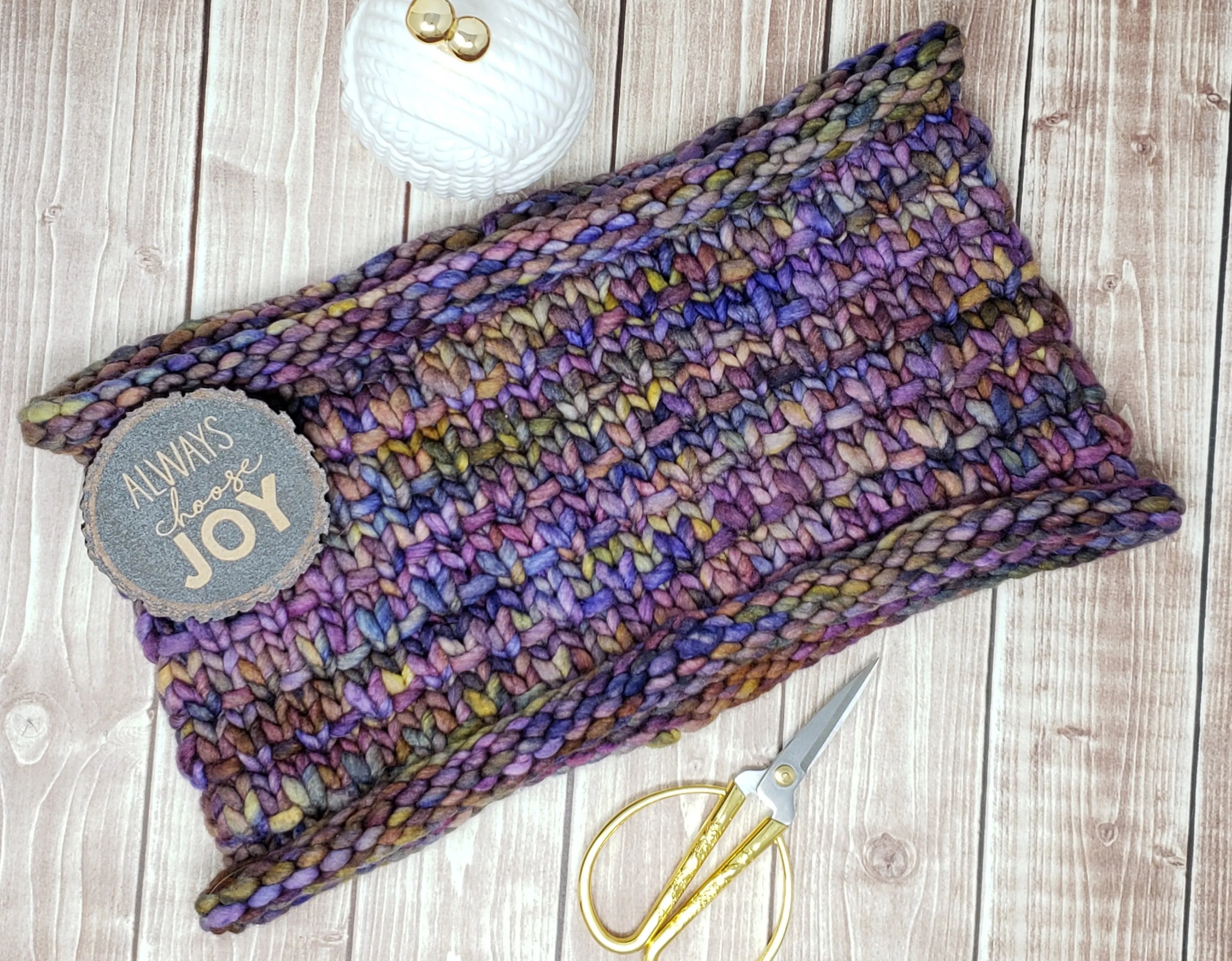 Rachael Cowl PDF Pattern - Simple Knit Neck Warmer - Easy Beginner Knitting Projects