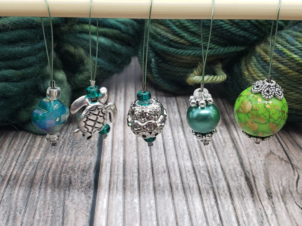Green Stitch Marker Set - Set 1
