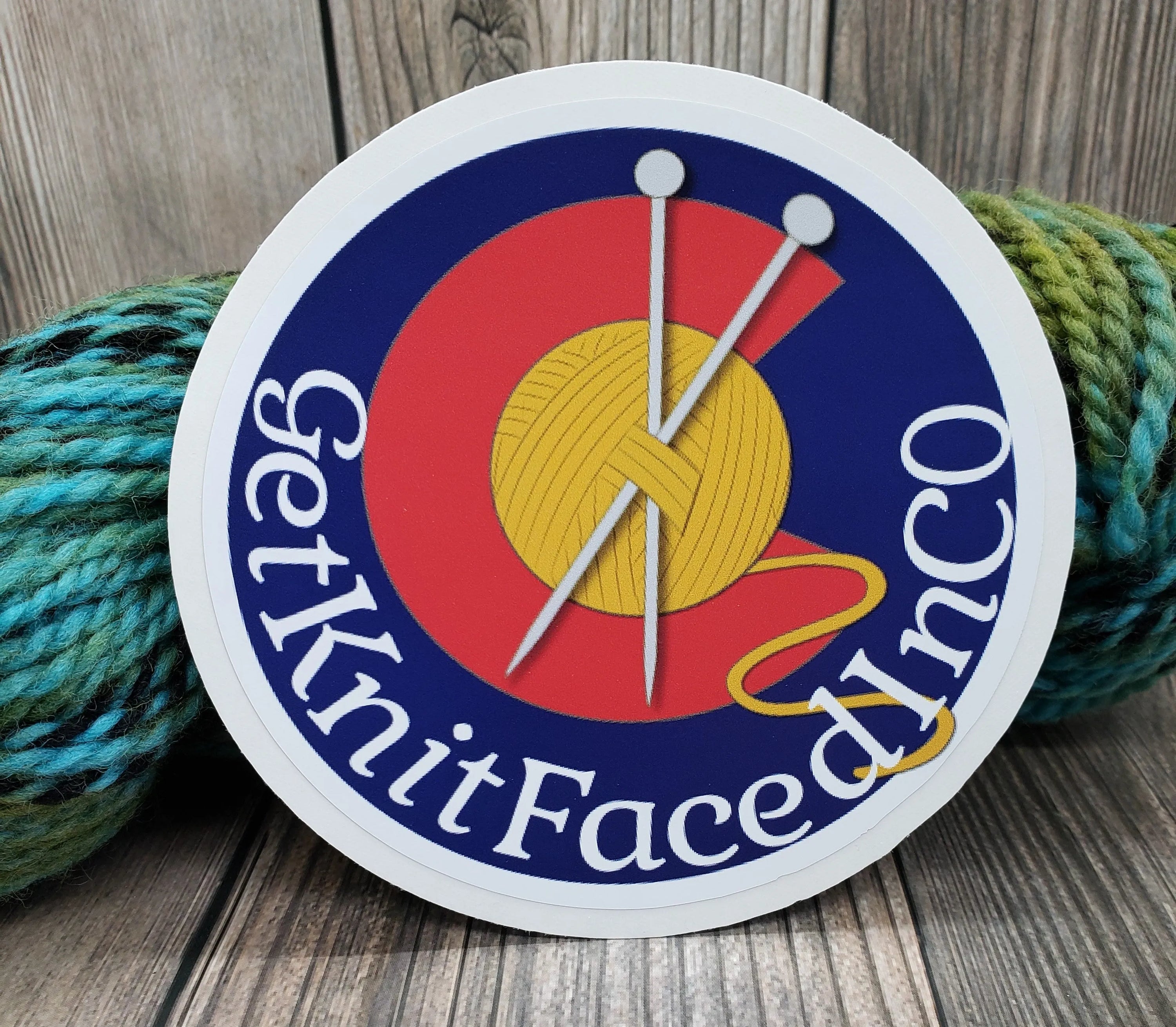 Get Knitfaced In CO Vinyl Sticker