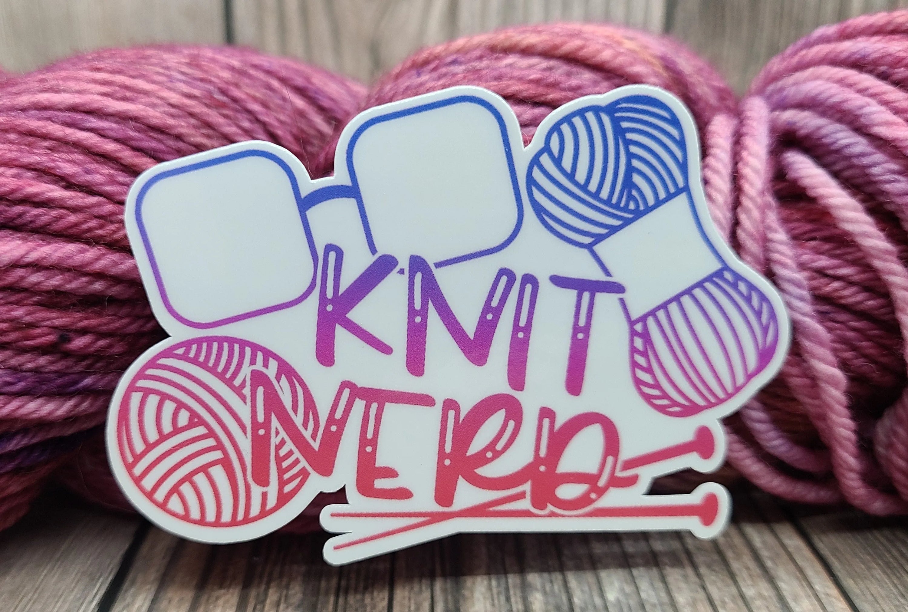 Knit Nerd Vinyl Sticker