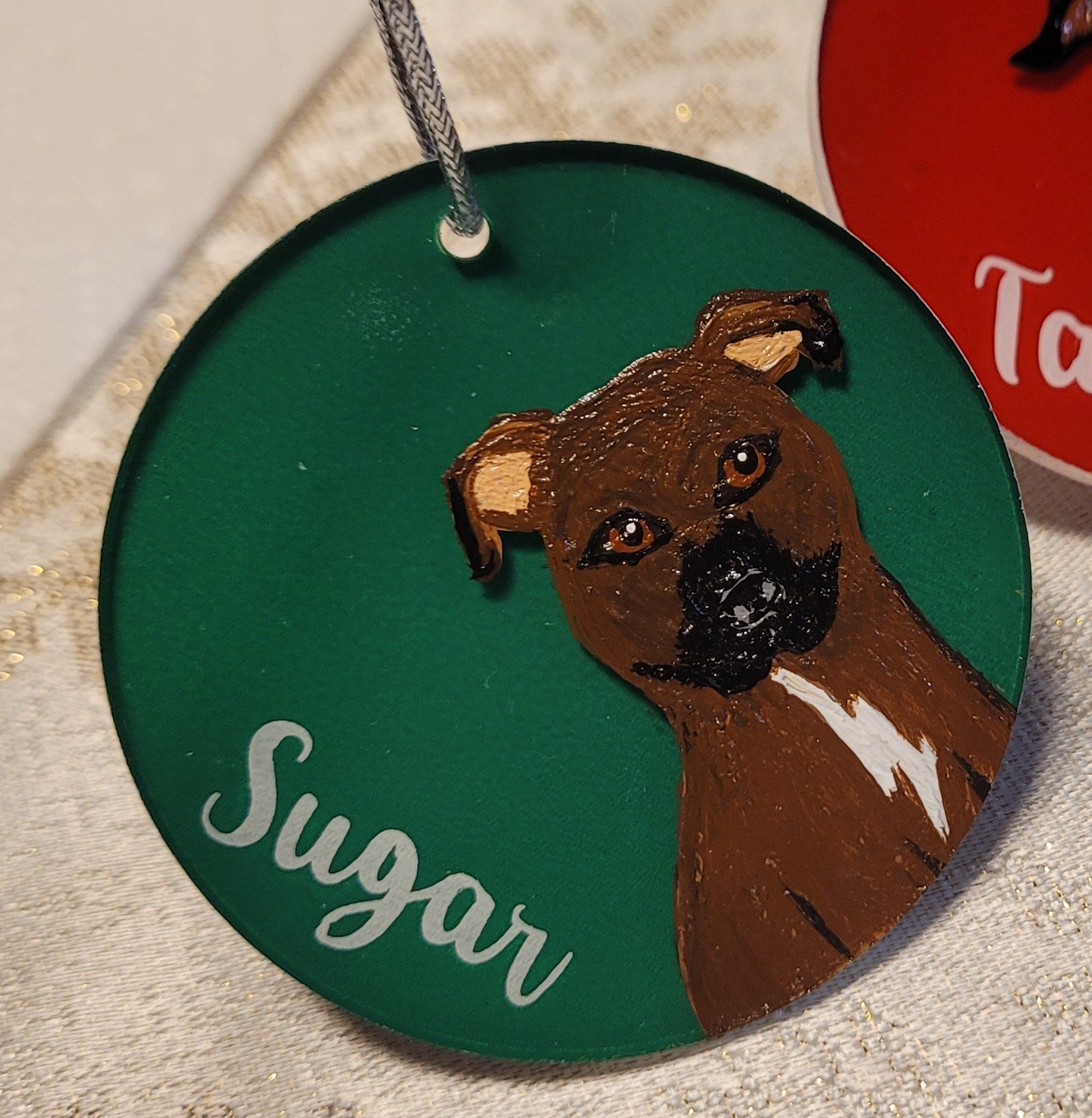 Custom Personalized Pet Portrait Hand-Painted Acrylic Ornament