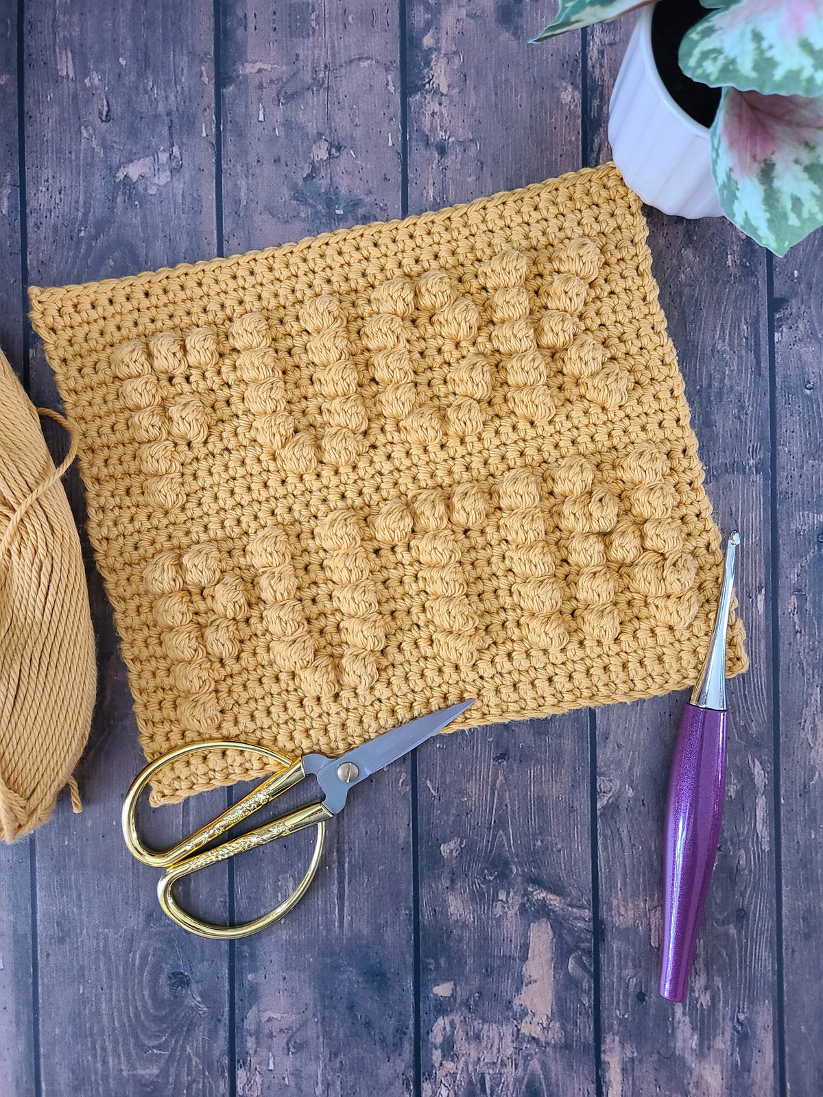 Yellow Fuck Putin Hand Made Crocheted Cotton Dishcloth - Environmentally Friendly - Adult Humor
