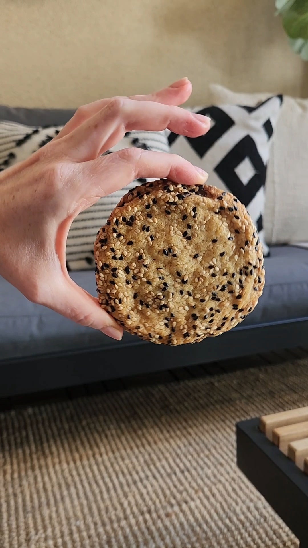 Sesame Tahini cookie with dark chocolate and sea salt - 1 dozen