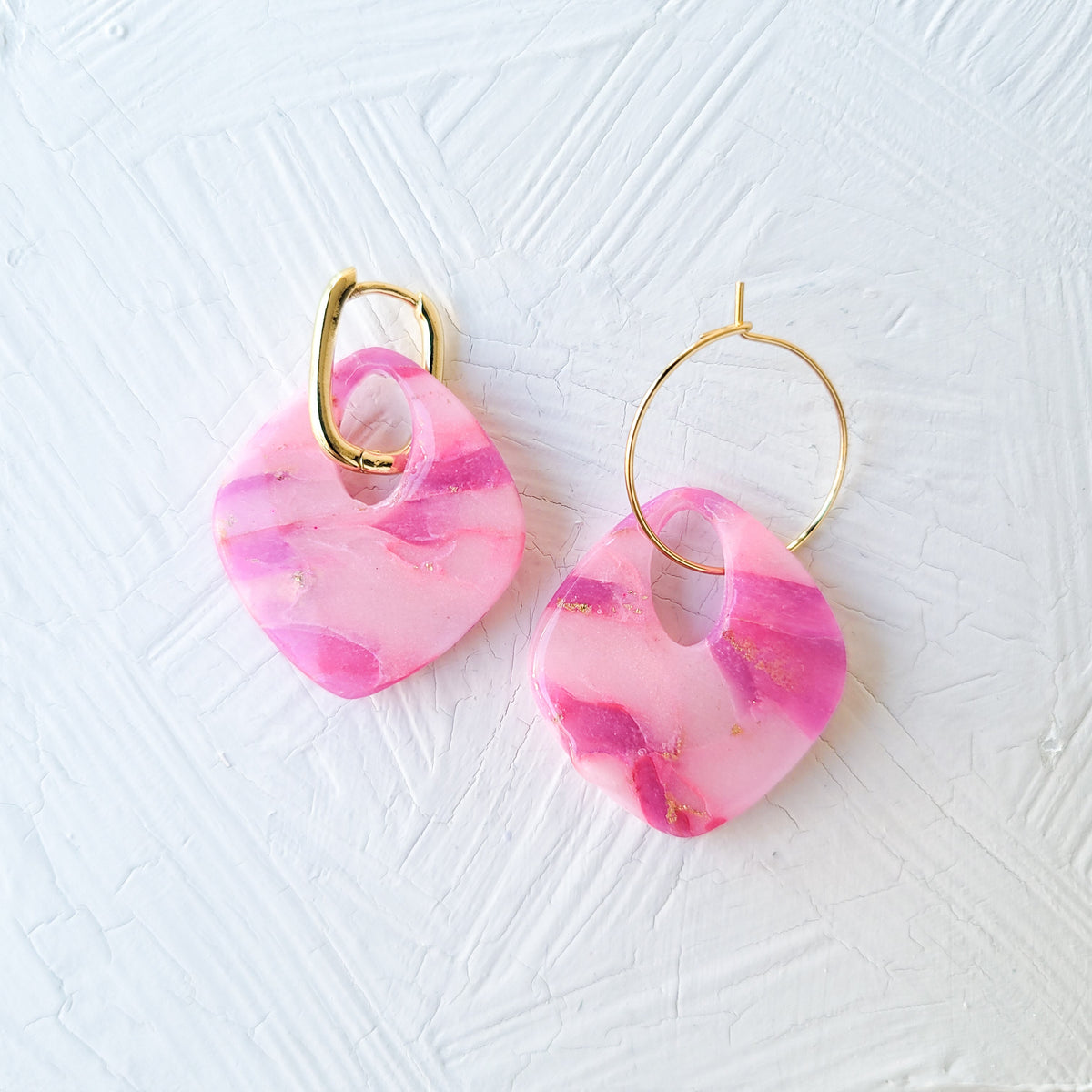 Magenta Agate Hoop